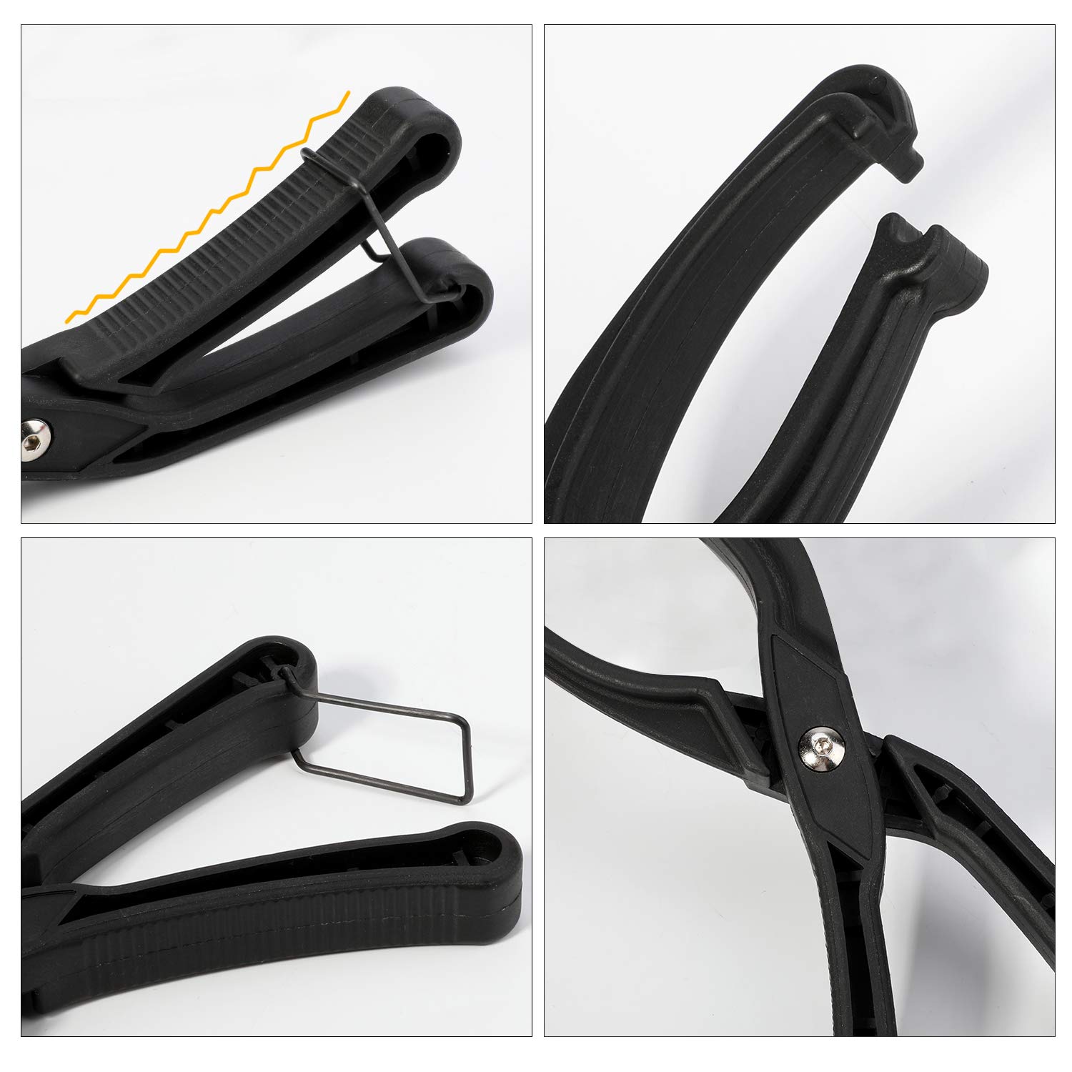TAGVO Leva bici da bicicletta, strumenti di riparazione pneumatici per bici a risparmio di lavoro Attrezzi per biciclette con maniglia antiscivolo per bici da strada Mountain bike, neri