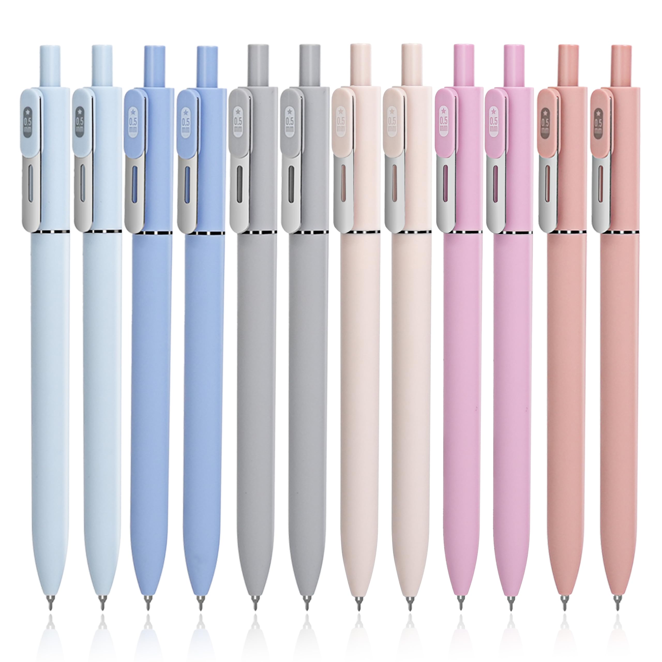 Gel Pens, Black Ink Pens Fine Point Smooth Writing Pens 0.5mm