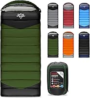 Vista 13 de Lightweight 3-Season Sleeping Bag for Adults/Kids Camping, Compact w/Compression Sack, Waterproof Ripstop, Portable for Backpacking Hiking Travel