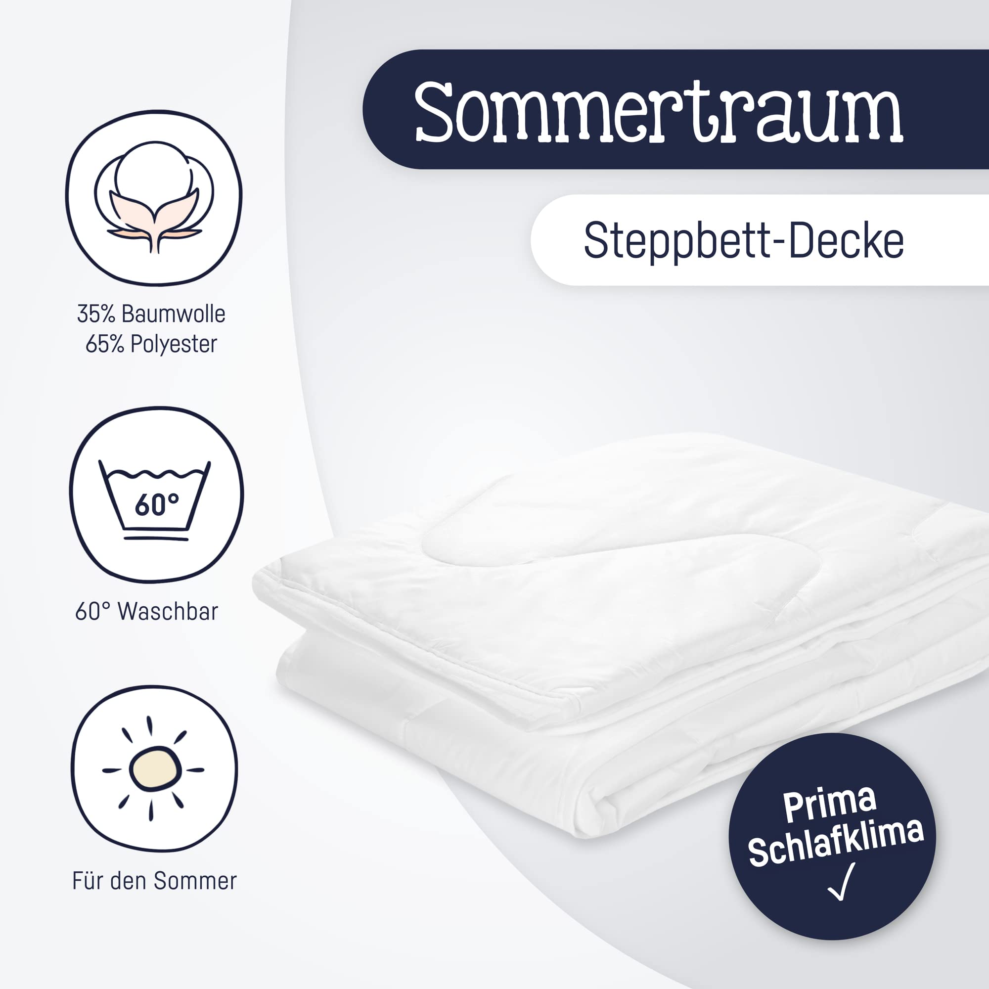 Julius Zöllner Decke Sommertraum, Thinsulate Lite Loft, Standard 100 by OEKO-TEX, Größe 80x80 cm