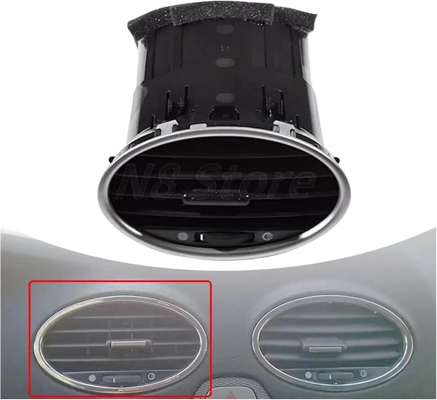 4M51-A014121 Car Air Conditioning Outlet Dashboard Vent Fit For Ford Focus MK2 2005-2013 4M51A014121 OEM Replacement Grille Nozzle, Heat-Resistant ABS(1pc)