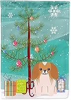 Vista 839 de Caroline's Treasures BB4243GF Bandera de jardín con texto en inglés «Merry Christmas» con texto en inglés «Merry Christmas», bandera decorativa