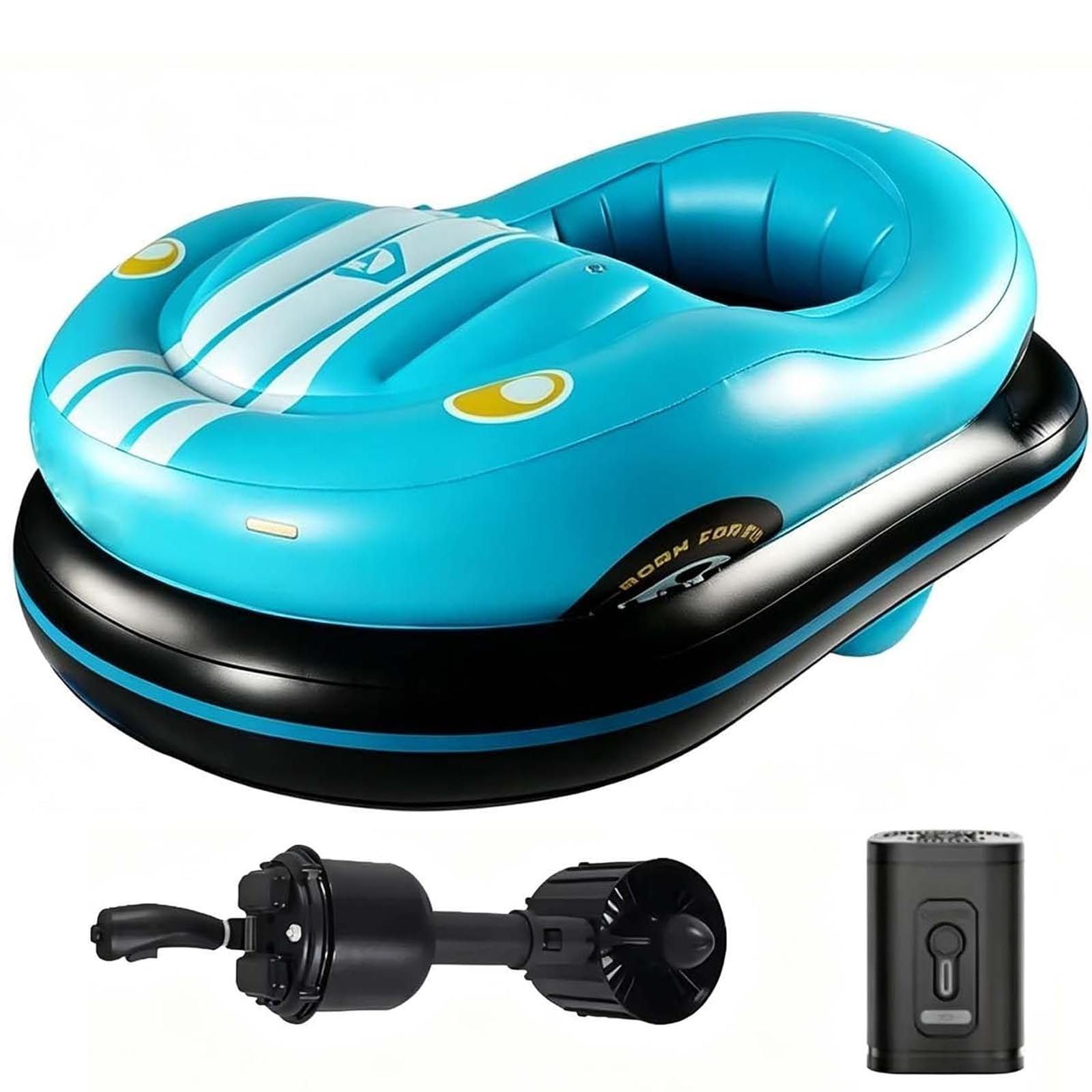 Electric Bumper Boat for Adults with 360° Spin for Pools and Lakes Blue