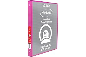 BAZIC Economy View Binders Organizer in Vibrant Fuchsia
