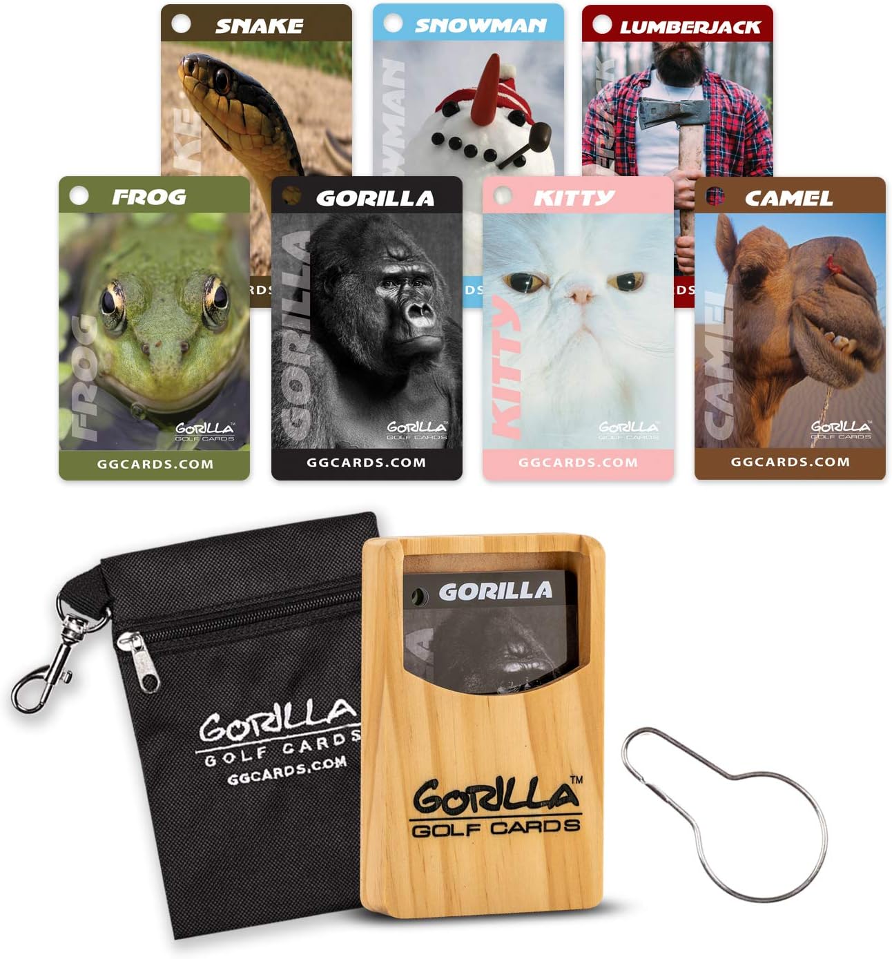 Gorilla Golf Cardswith Hang Bag (Black) : The On-Course Golf Betting Game
