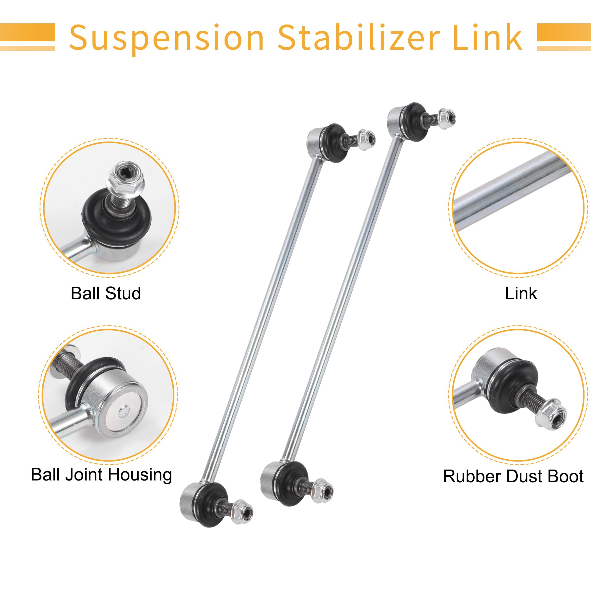 X AUTOHAUX 2pcs Front Sway Bar Links Stabilizer Link Kit for