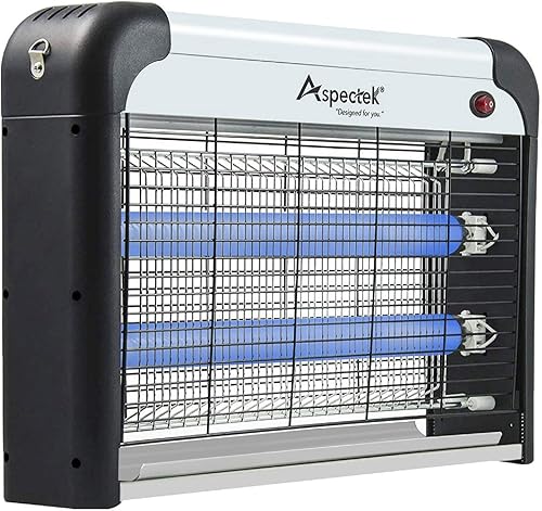 ASPECTEK Exterminador de insectos y insectos eléctrico mata mosquitos, moscas y otras plagas, potente rejilla de 2800 V bombillas de 20 W, solo uso