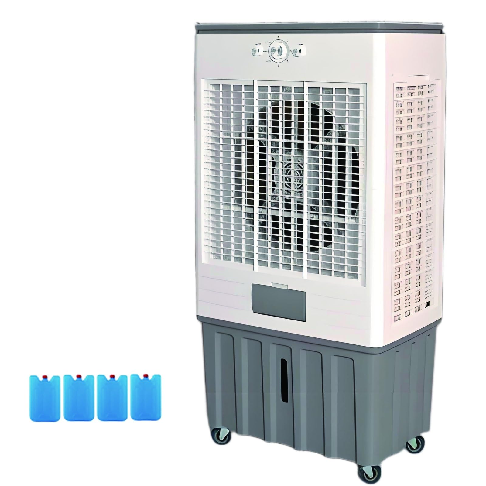 47in Outdoor Patio Air Conditioner Evaporative Air Cooler with 4 Ice Packs Portable Swamp Cooler Ventless AC Unit