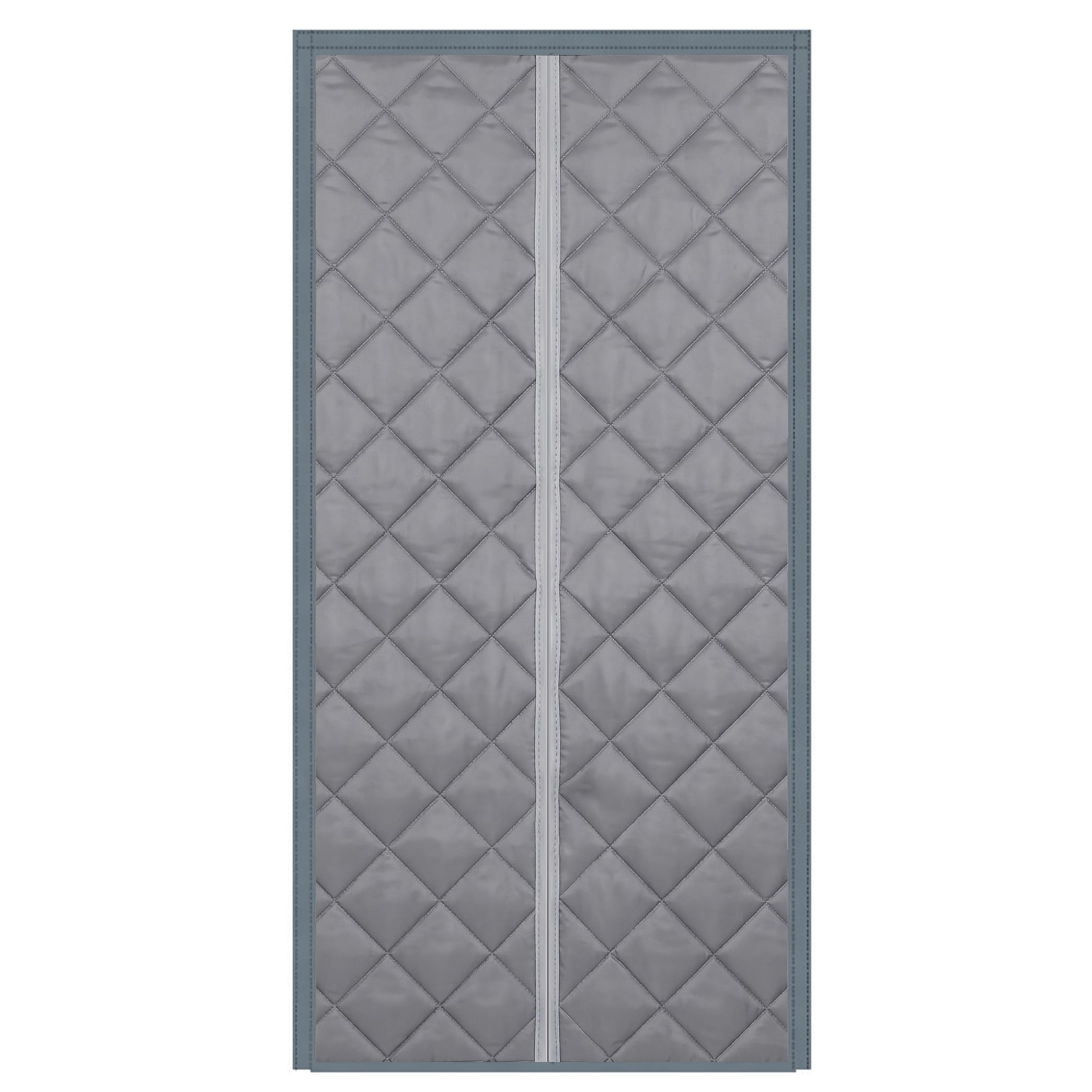 Bemonew Portable Door, Thick Temporary Door Insulation Curtain Magnetic Closure Doorway Screen, Gray, 27.6 X 78.7 Inch