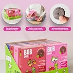 Bob Snail Fruit Roll Ups – Healthy Sweets Snacks, Real Dried Fruits, No Added Sugar, Vegan, Nut Free, Candy for Adults, Kids, with Blueberry, Raspberry, Strawberry – Bulk gift Box 80 pcs Rolls, 800g