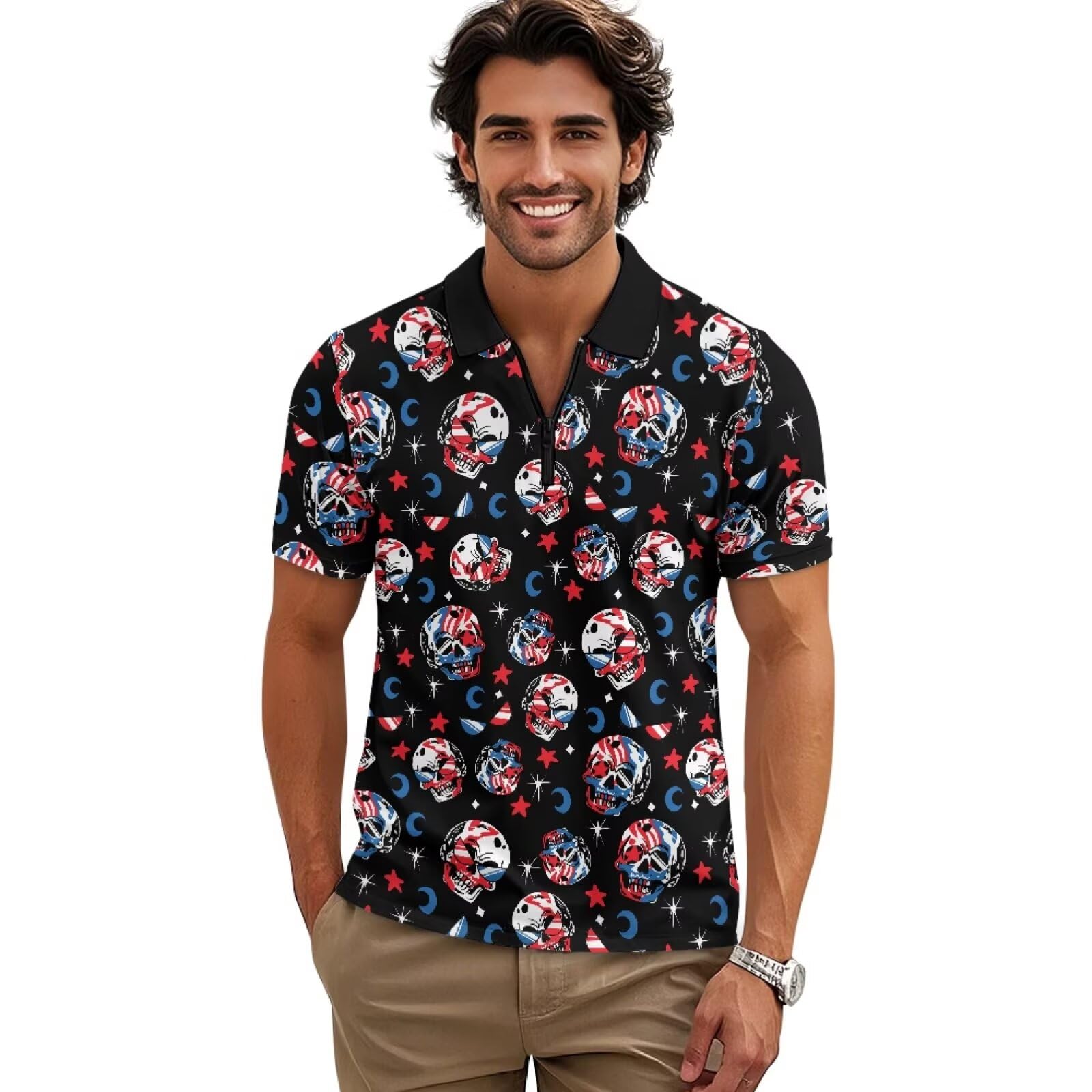 Herren-Polo-Shirt, Golf-Shirt, schmale Passform, athletisches Oberteil, Kragen, T-Shirts für Business, Strandparty, XS-6XL