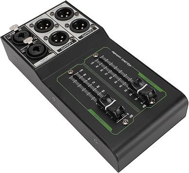 Passive Volume Controller, 1 Input 2 Output Passive Stereo Studio Controller, Lossless Volume Adjustment Controller for Studio and Home Audio System, Plug and Play