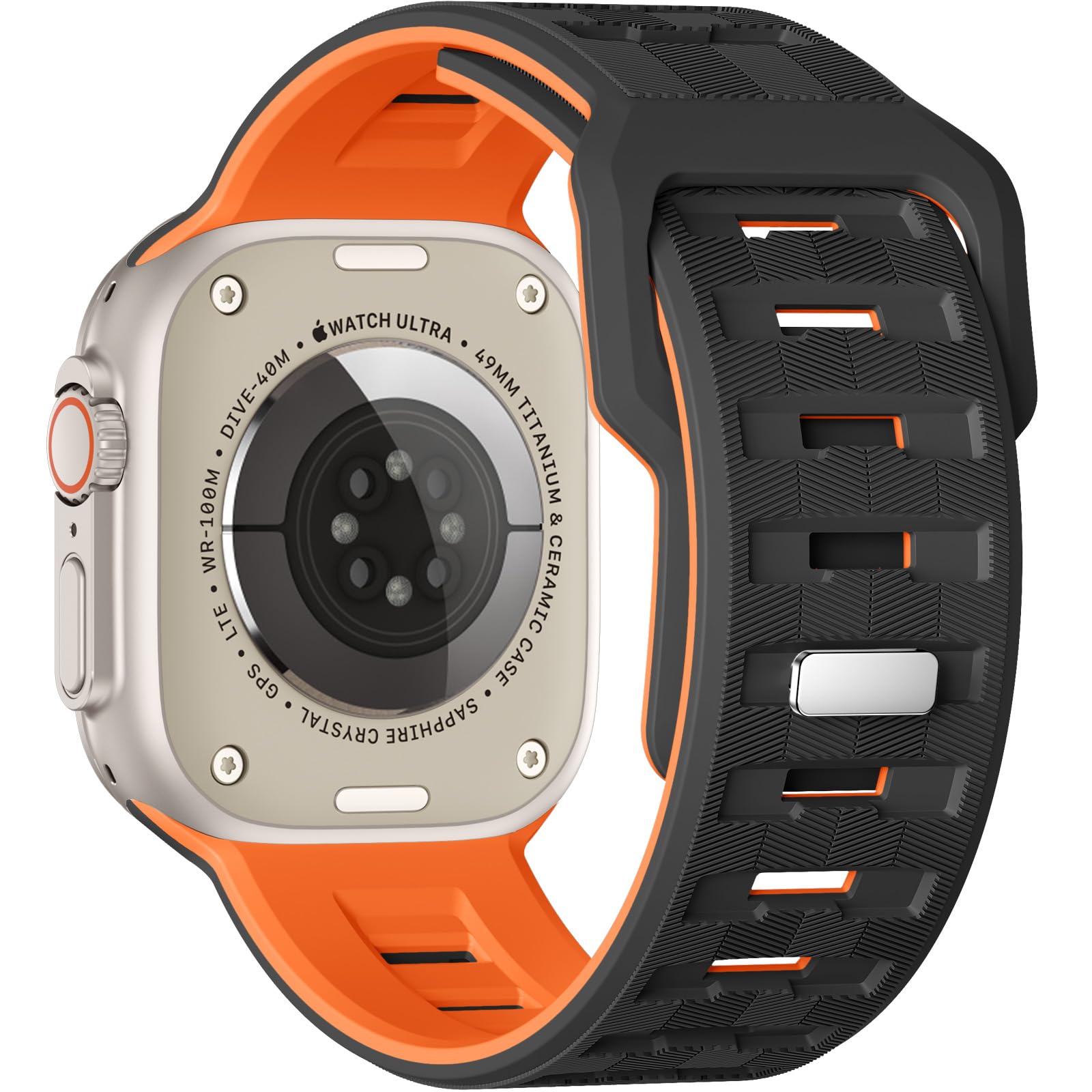 Hamile Sport Bands Compatible with Apple Watch Ultra 2/Ultra 3/Ultra, Apple Watch Bands for men 49mm 46mm 45mm 44mm 42mm, Soft Breathable Waterproof