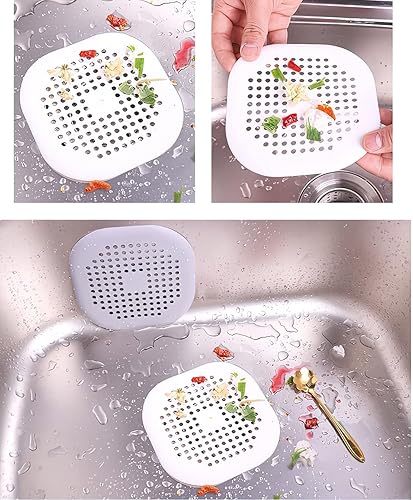 Miniatura 6 de Tapón para desagüe de ducha, 2 piezas, protectores para el hogar con ventosa para trampa de agua, cubierta para fregadero para baño, bañera y cocina
