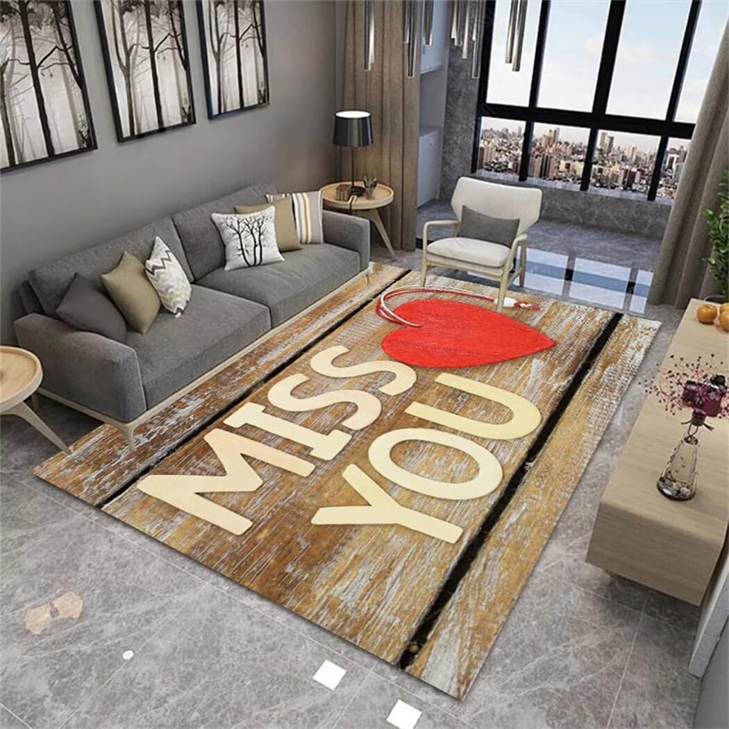 Tapis gamer rouge 160x210 cm imprimé bois de lettres pour ado