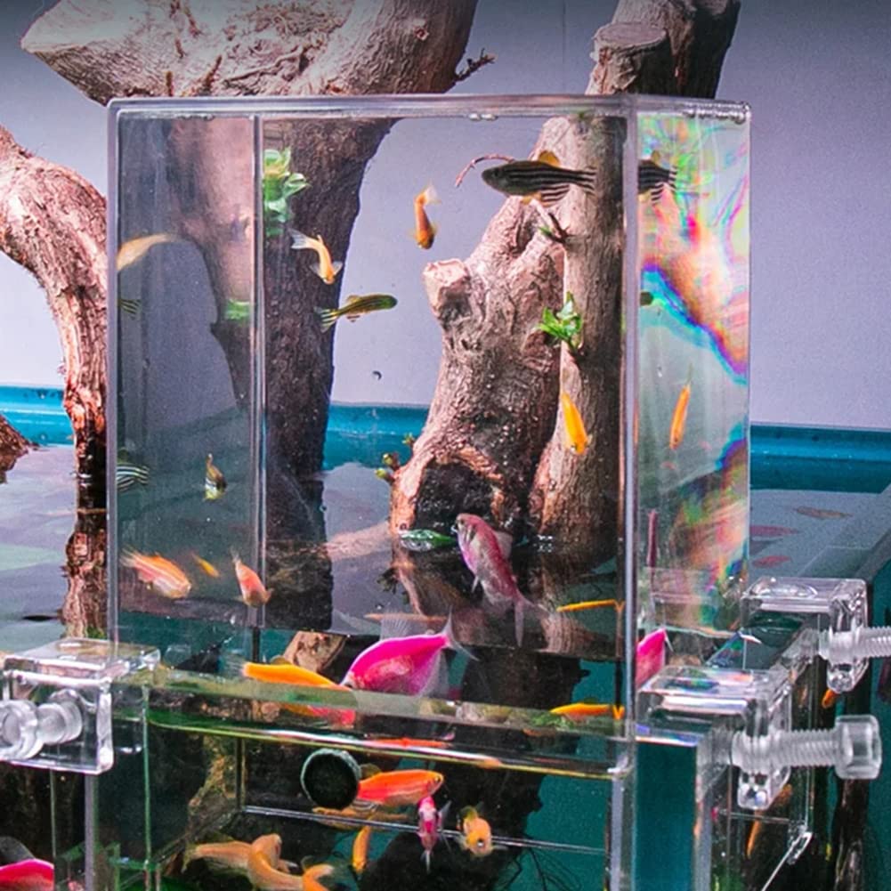 Acuario Tanque de Peces de presión Negativa, innovación HD, Tanque de Acuario acrílico Transparente, Tanque ecológico de Mesa Rectangular Peces Acuario