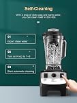 Mixeur de comptoir Reemix, mixeur à smoothies, 1450 W, mixeurs professionnels à grande vitesse pour la cuisine, contrôle de 10 vitesses, récipient en Tritan sans BPA de 68 oz, 8 lames en acier inoxydable titane pour glace/soupe/noix