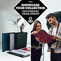 Vista 4 de Dunwell Art Portfolio - Carpeta de 8.5 x 11 pulgadas (negro), papel de montaje, carpeta de cartera para obras de arte, carpeta de arte de 8.5 x 11
