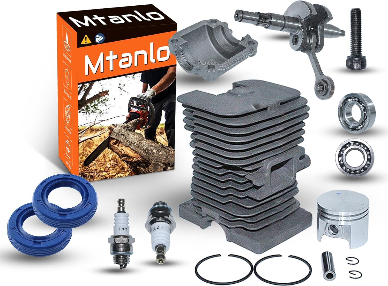 For Stihl 017 018 MS170 MS180, MS180 Cylinder Set, 1130 020 1208, 1132 030 0402