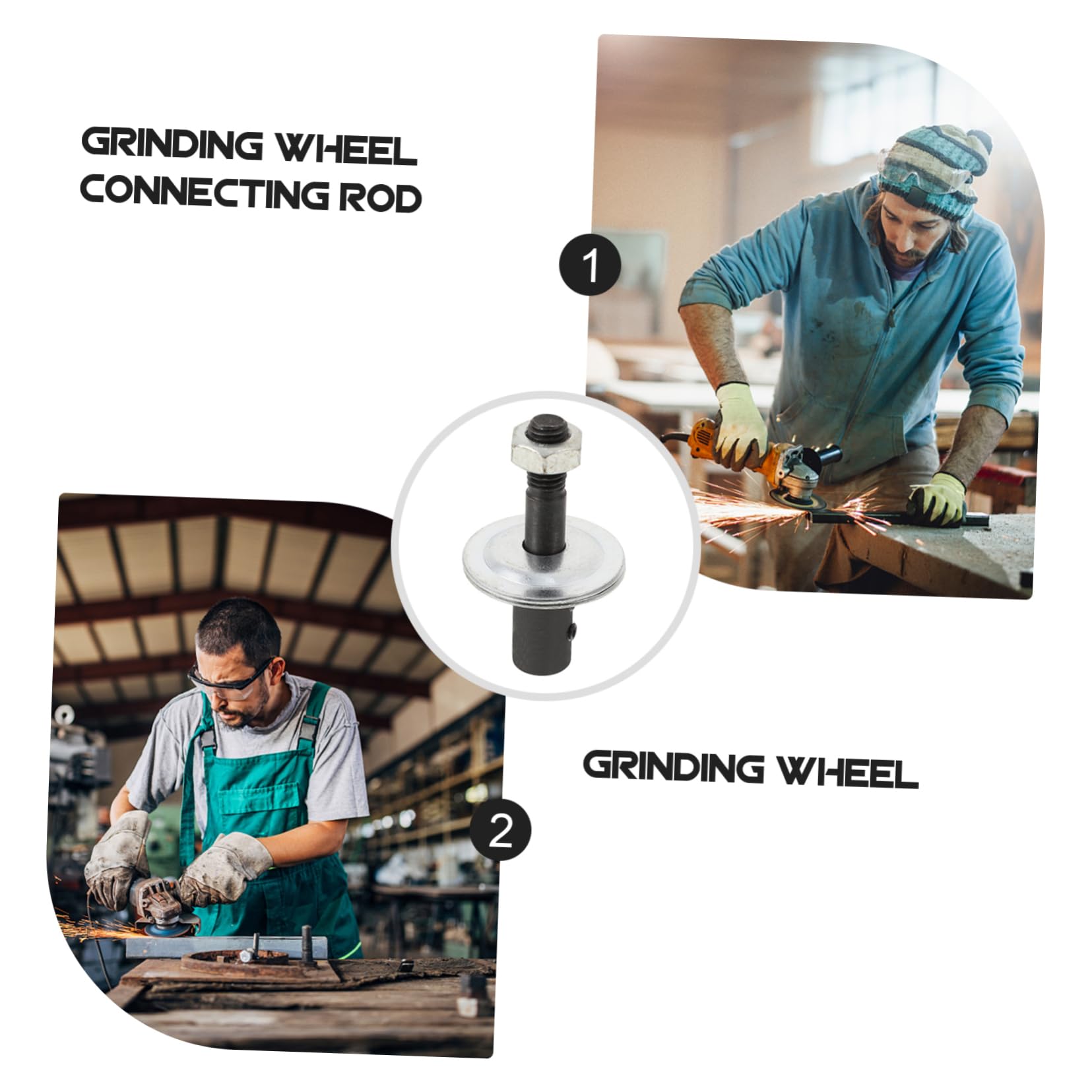 STOBAZA 2 Sets Hard Connecting Rod Polishing Grinding Machine Shaft Adapter for Easy Installation and Sturdy Design for Long Term Use with Grinding Wheels