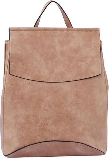 Fashion Convertible backpack Vegan Leather Travel Handbag Daily Shoulder Bag Multi Styles Colors Camel