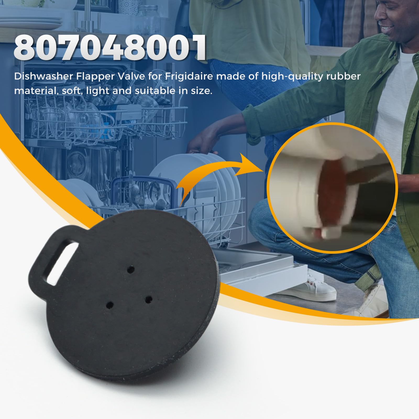 Amazon.com: 807048001 Drain Flapper for Dishwasher Check Valve 