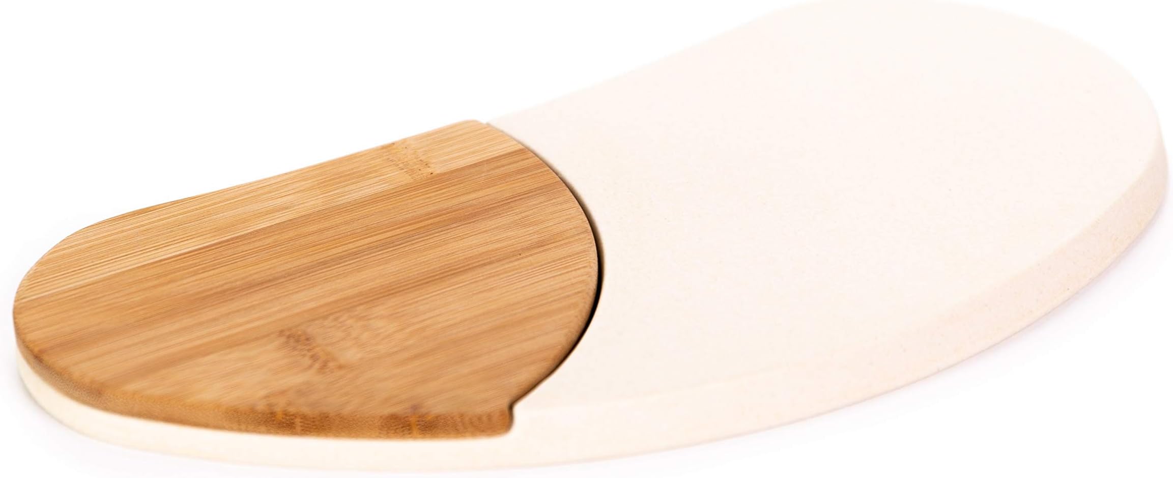 Bamboozle Snack Board – Natural Color | Serving Board for Nuts, Chips, Fruit & Vegetables, Made of Sustainable Bamboo Fiber, Biodegradable