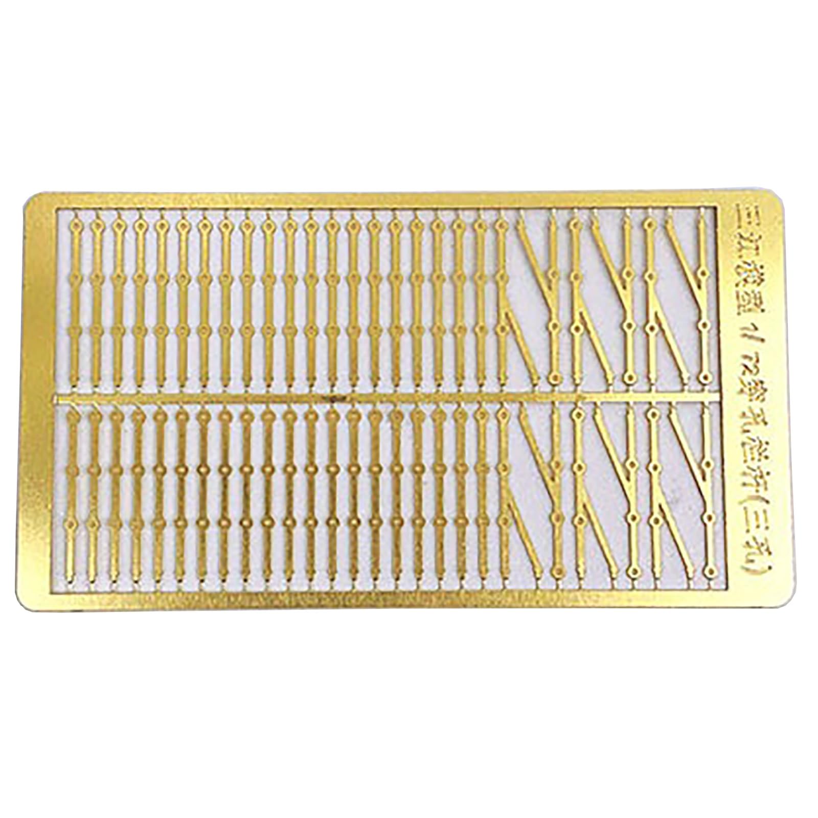 RC Model Boat Etching 1:72 Scale Brass Photo-Etched Perforated Rail Stanchions 2 Holes & 3 Holes Class Stanchions For Ship Model(3 holes)