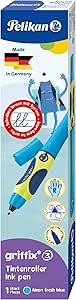Pelikan griffix Tintenroller, Tintenschreiber für Rechtshänder, Neon fresh blue, 1 Stück