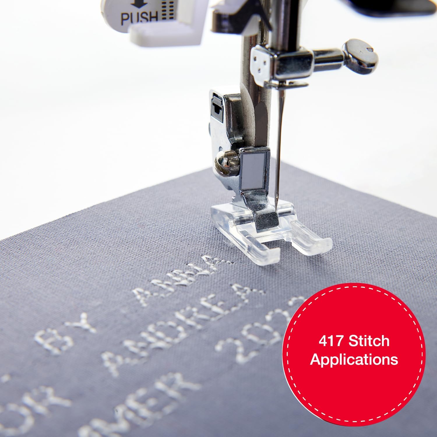 SINGER C5980Q Patchwork Plus Computerized Sewing Machine with Extension Table | 417 Stitch Applications, Built-In Font, Speed Control, Programmable Needle, LCD Screen & Heavy-Duty Metal Frame