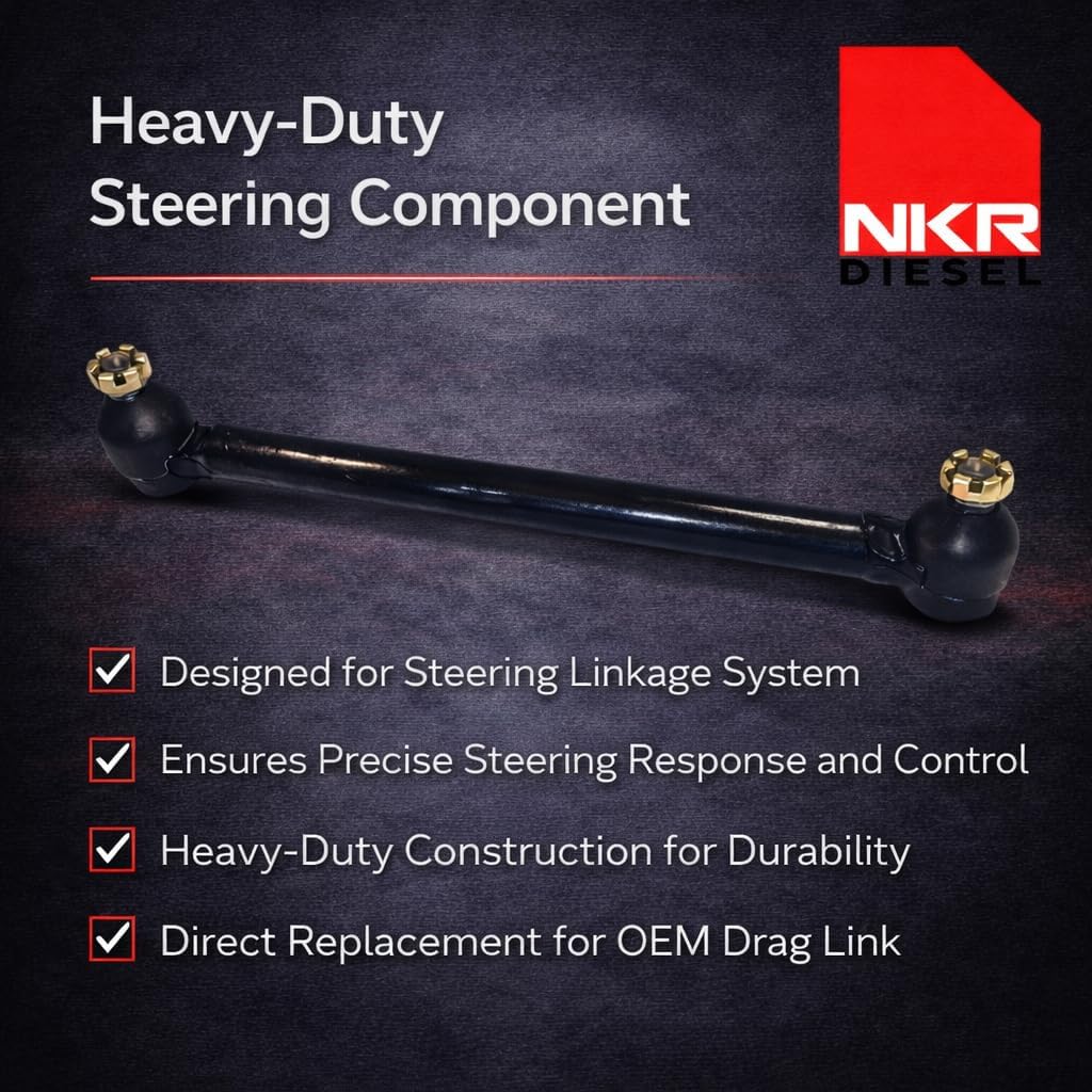 Drag Link | Front Steering Drag Link | for Isuzu NPR, NQR, NRR, NPR-HD | 4HK1 5.2L & 4HE1 4.8L (1995–2007)
