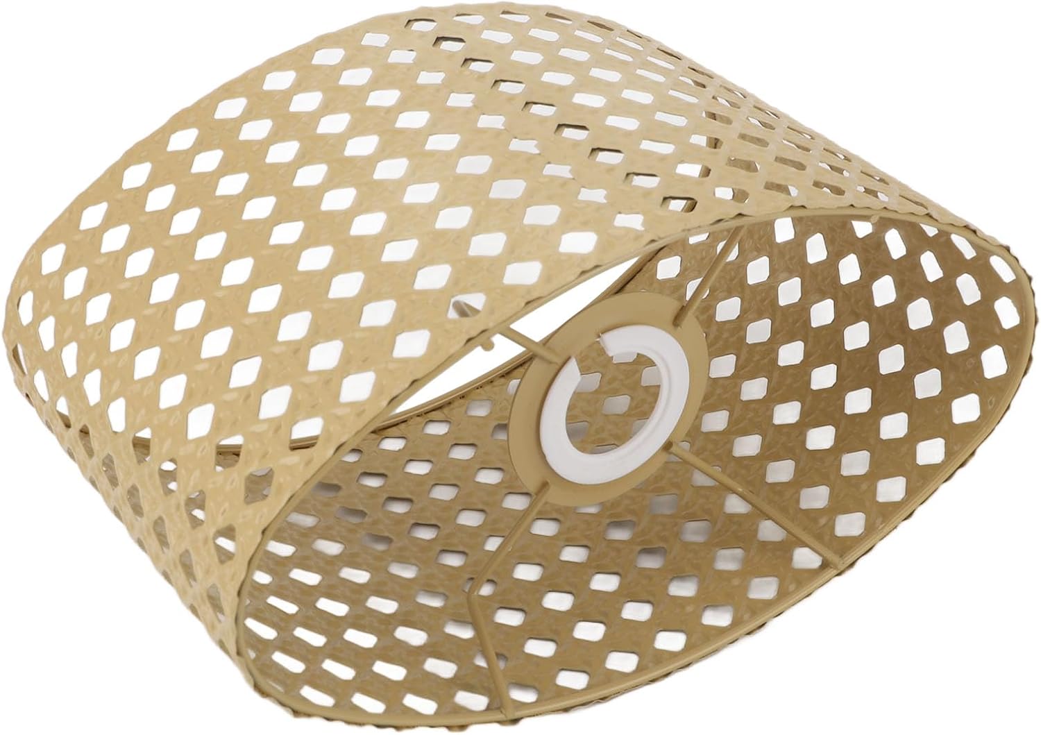 Lamp Shade, Hollow Oval Lampshade for E27 E14 for DIY (Yellow)