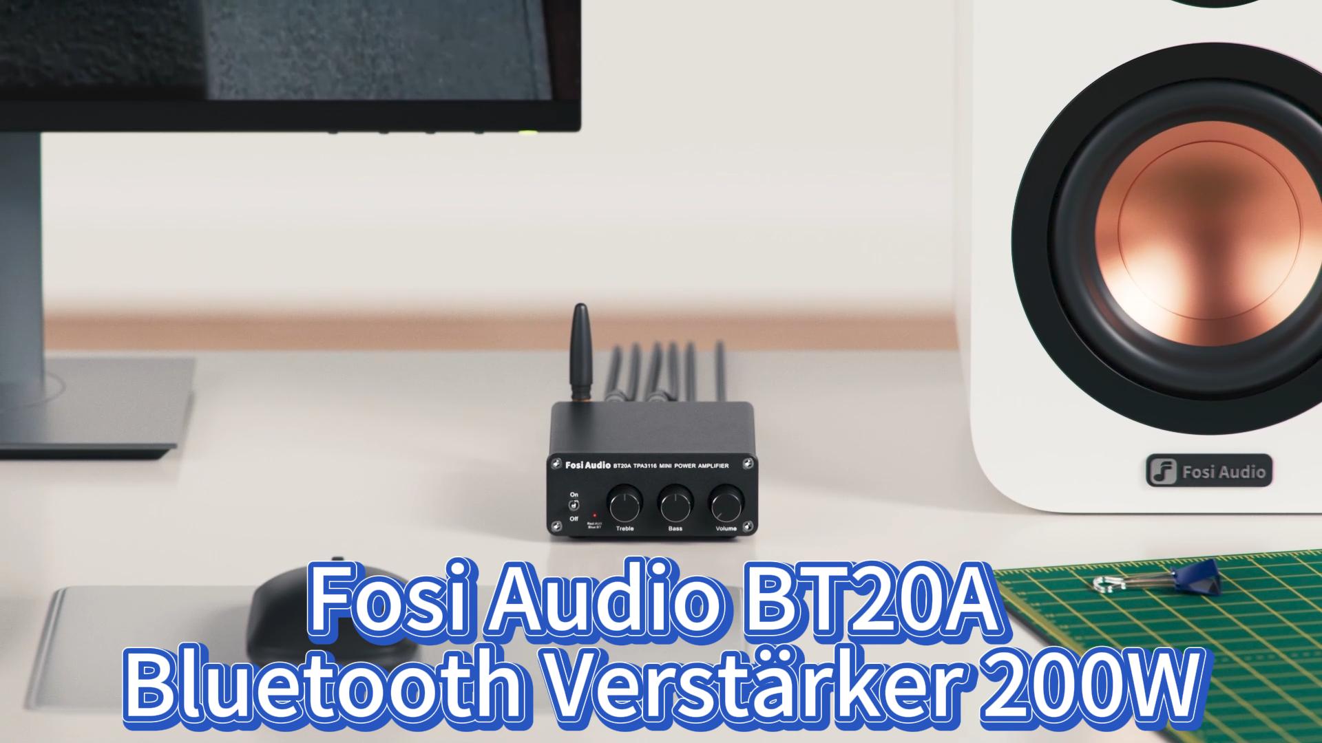 Fosi Audio BT20A Bluetooth Verstärker, 200W Mini Hifi Verstärker