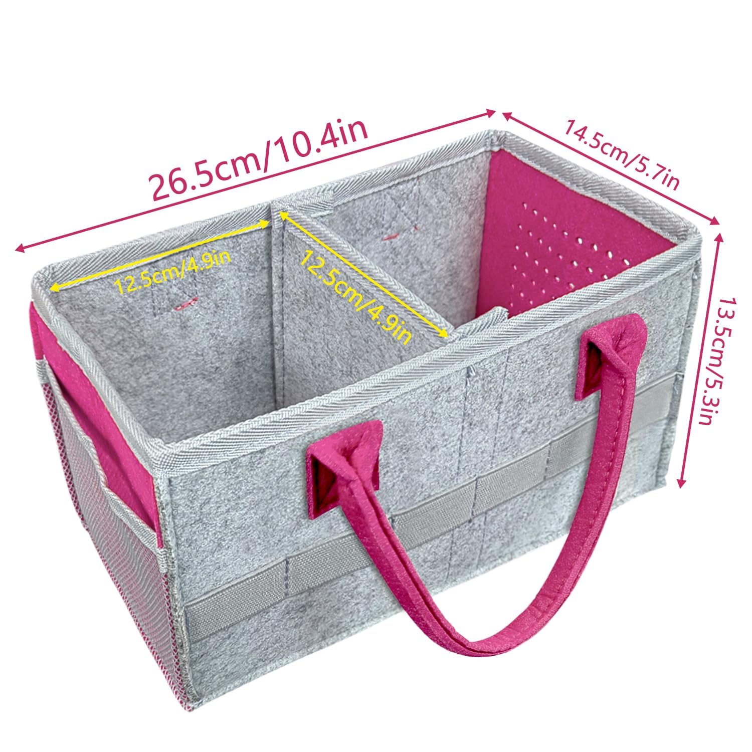 Mallette de Transport Boîte de Transport Boîte de Rangement avec poignée et Poche Filet latérale Sac de Transport pour kit de démarrage Accessoires Figurines (Rose Rouge)