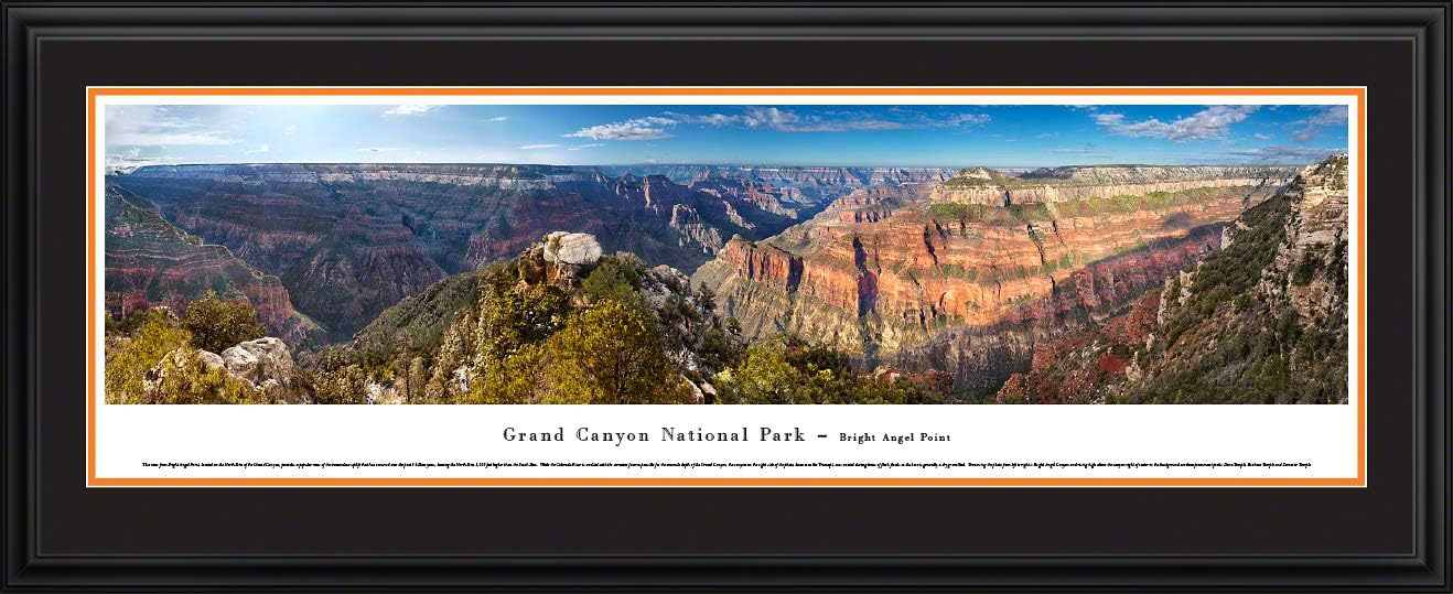 Grand Canyon - Bright Angel Point - 44" Double Mat, Deluxe Framed Panoramic Print by Blakeway Panoramas
