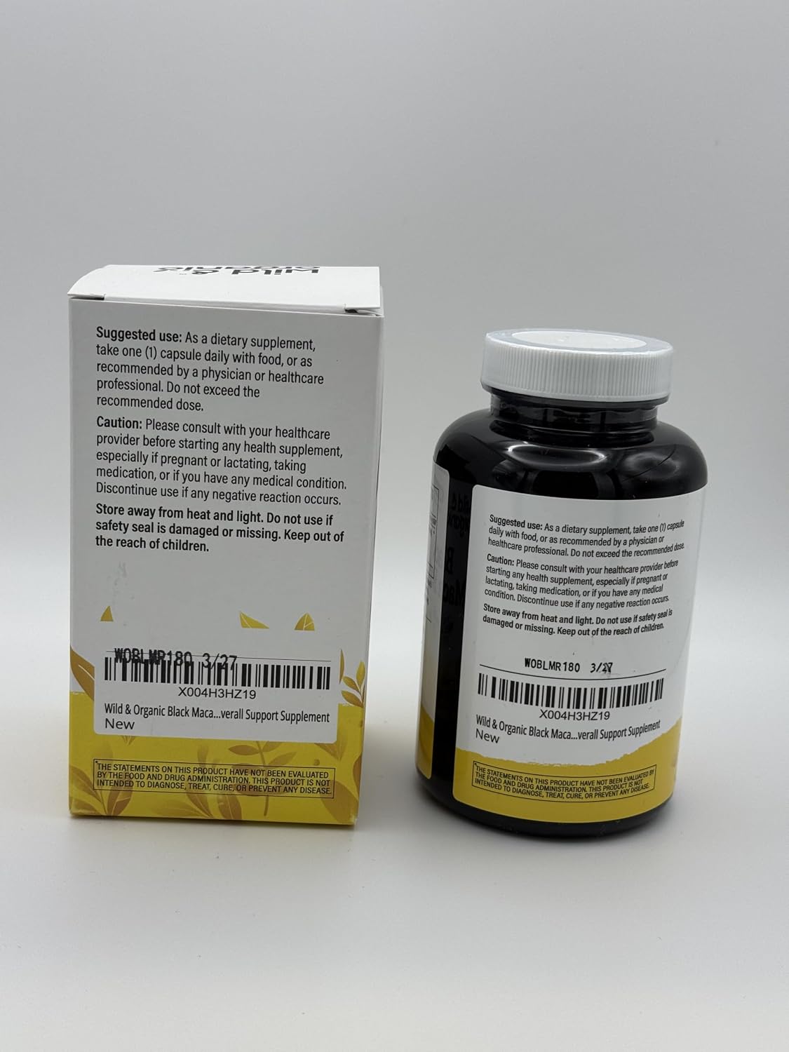 Wild & Organic Black Maca Root Capsules for Men & Women 500 mg - Overall Support for Men & Women - Vegan Maca Powder Supplement - 180 Days Supply - Non-GMO, No Fillers, Gluten-Free - 180 Count