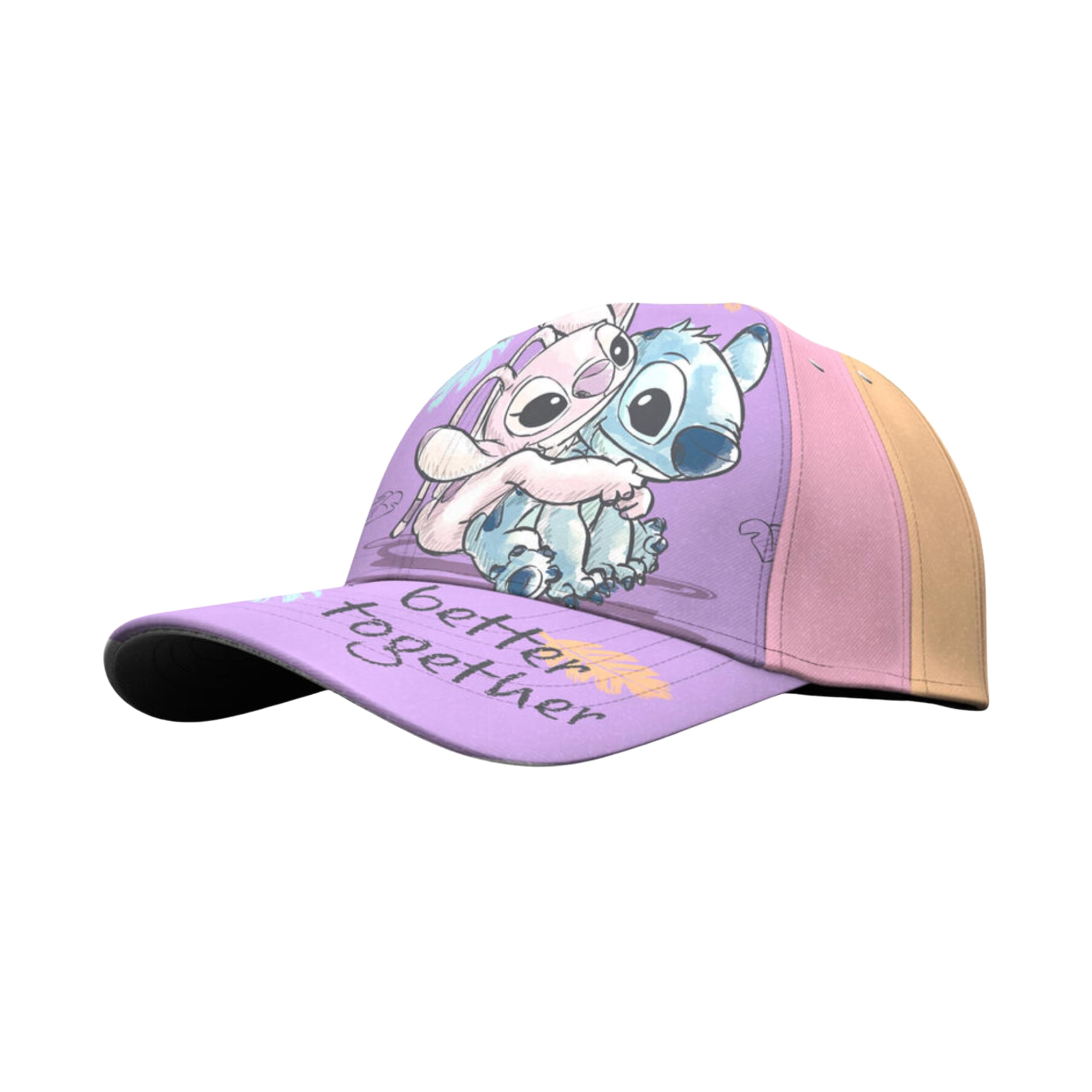 Disney Stitch Gorro para Niñas, Diseño Stitch, Scrump y Angel Gorra de Beisbol Gorra de Verano Infantil, Regalo para Niñas y Adolescentes