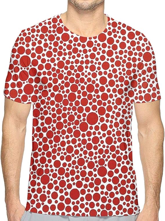Amazon Co Jp アバンギャルドアートレッドドット Tシャツ メンズ 半袖 夏 薄手 吸汗速乾 汗染み防止 快適な おもしろ おしゃれ ファッション