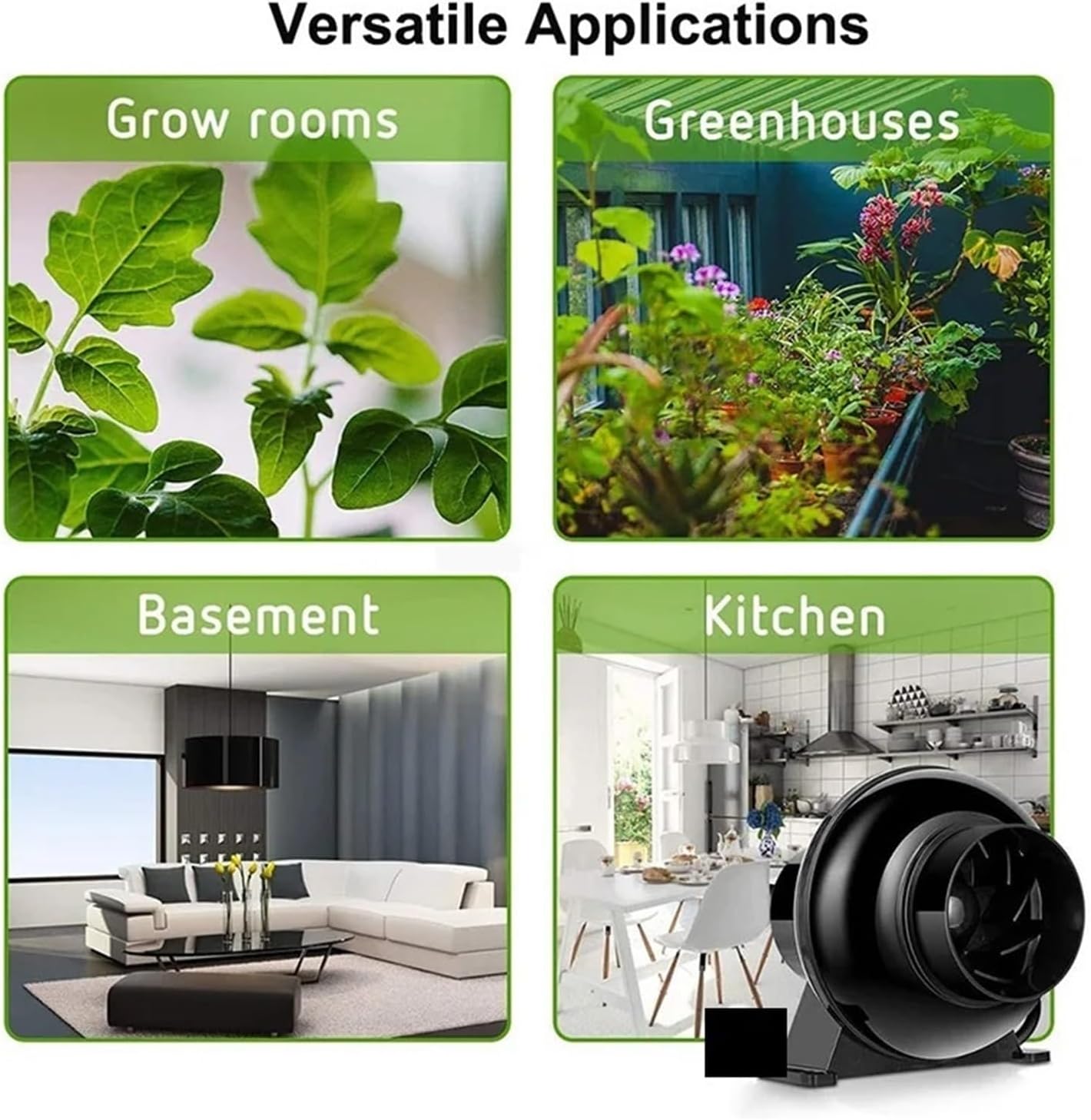 Ventilation Fan, Duct Ventilat Fan 4 Inch Exhaust With Variable Speed ​​Controller For Mushroom Grow Tent for Vent Bathroom, Kitchen