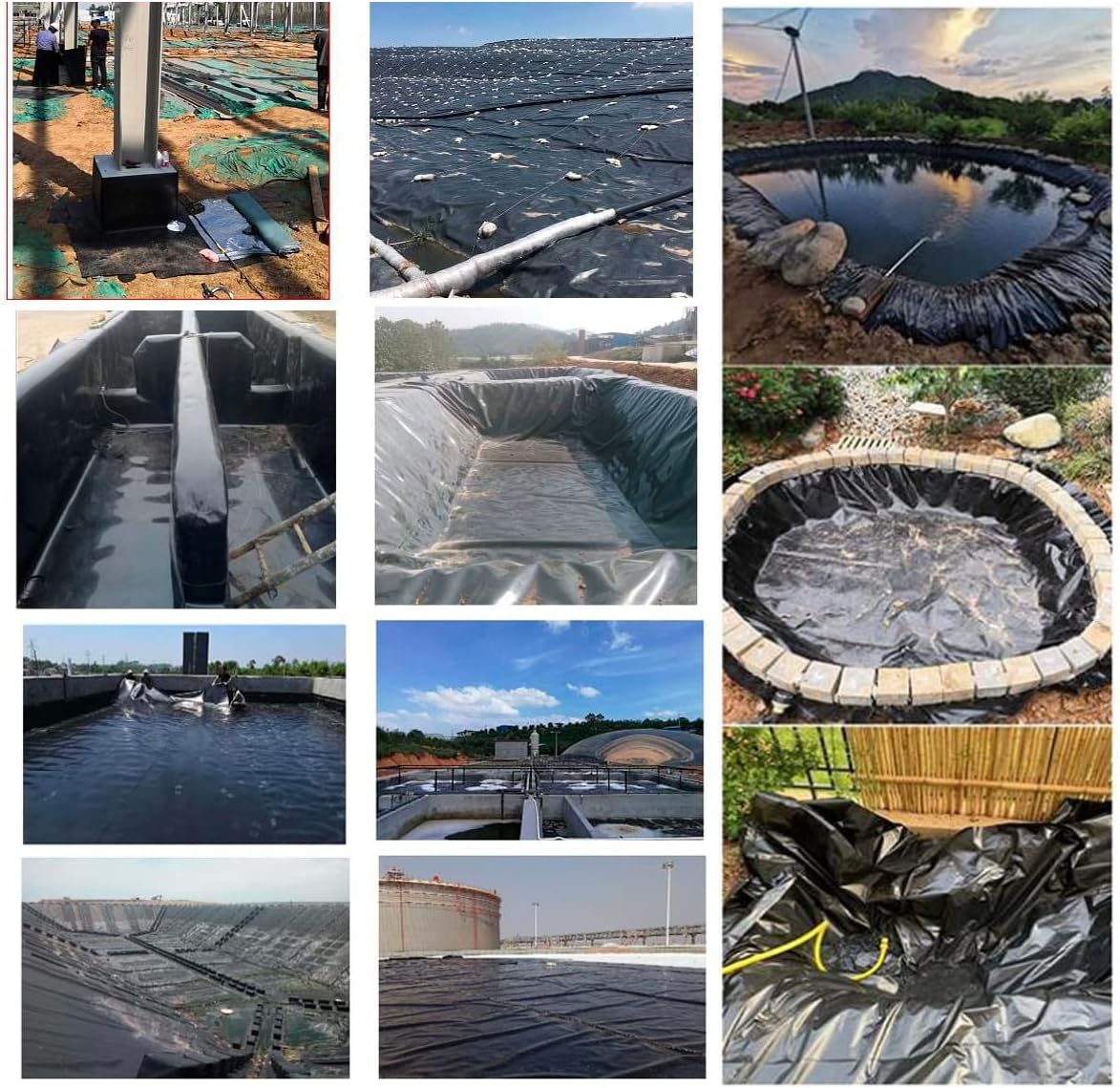 Heavy Duty Waterproof PE Soft Rubber Pond Liner for Garden, Backyard Waterfall, Durable & Flexible, Perfect for Landscaping, Outdoor Decor & Fish Ponds