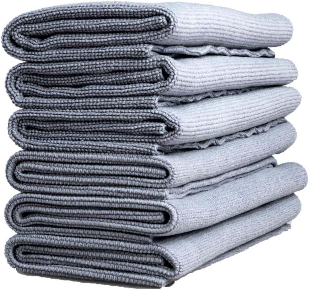 Adam's Polishes Edgeless Microfiber Utility Towel - Edgeless Microfiber Design with Tight Weave Fibers - Great All Purpose Detailing Towel (6 Pack)