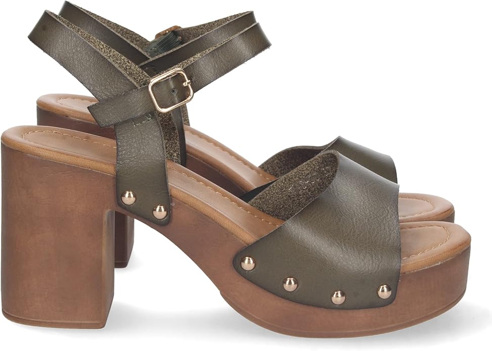 Zuecos Mujer Madera Zuecos De Tacón Alto Para Mujer Material