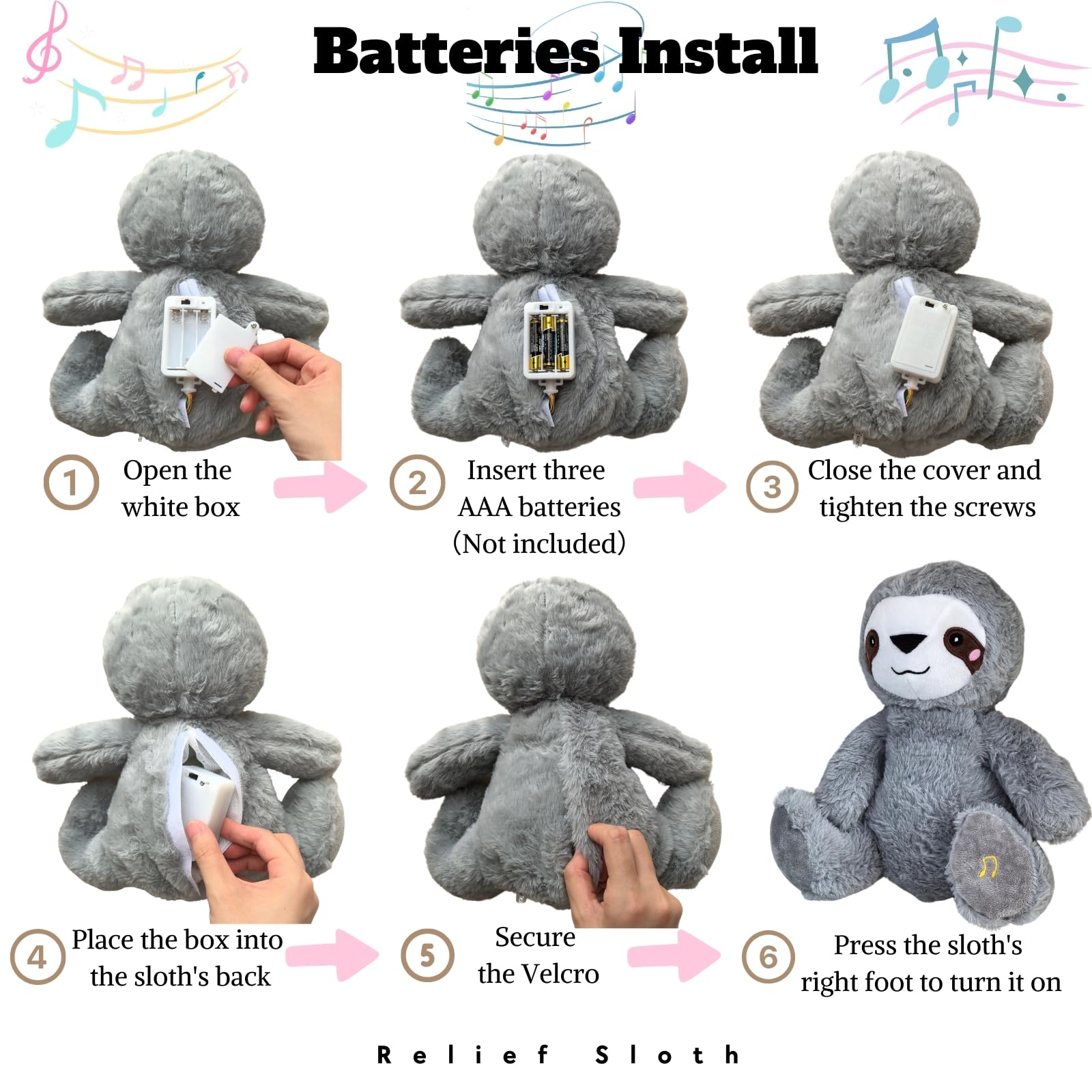 JULI Anxiety Relief Koala, Breathing Teddy Anxiety Bear with Calming Music, Lights, Sleeping Otter Plush - Image 3
