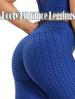 Vista 70 de SEASUM - Pantalones de yoga de cintura alta para mujer, con control de abdomen y realce de glúteos, leggings favorecedores para entrenar y correr