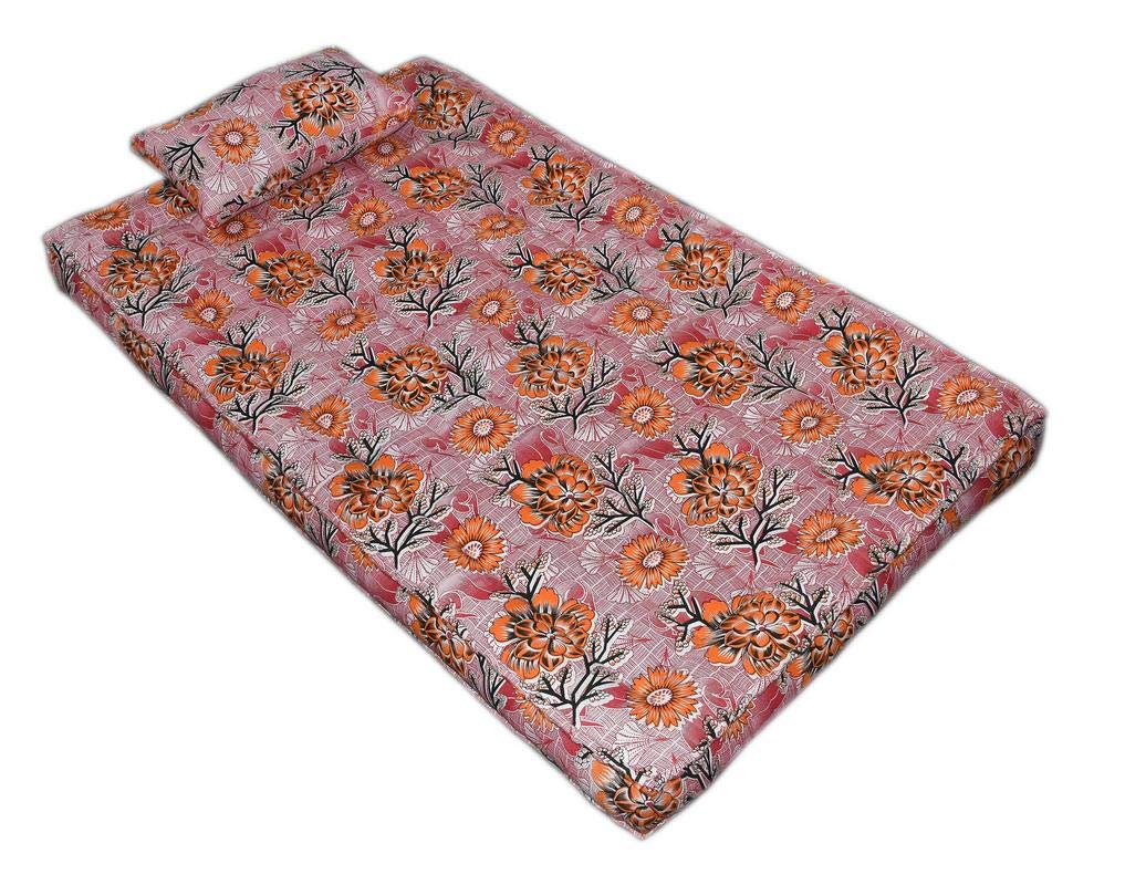 Bhooom Organic Orthopaedic Kapok Fiber Mattress Single Size Orange (72x30x4)