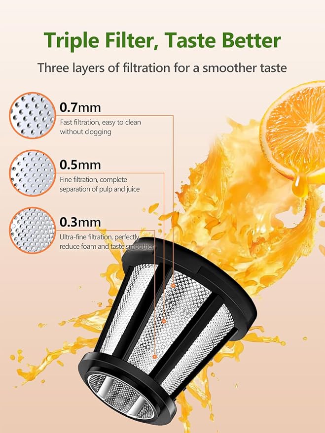 Extractor de Jugos Prensado en Frío 80 RPM con Función Reversa y Motor Silencioso miniatura 7