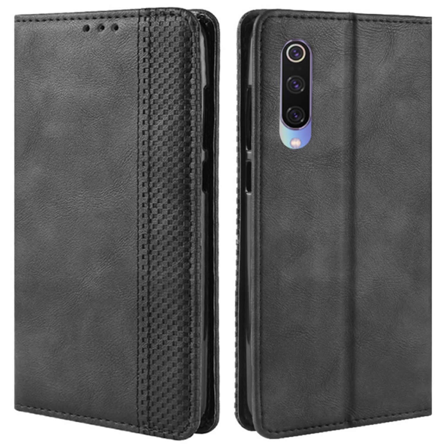 Stylische Leder-Handyhülle Für Xiaomi Mi 9 SE – Retro Brieftaschen-Design Mit Kartenfächern & Ständerfunktion