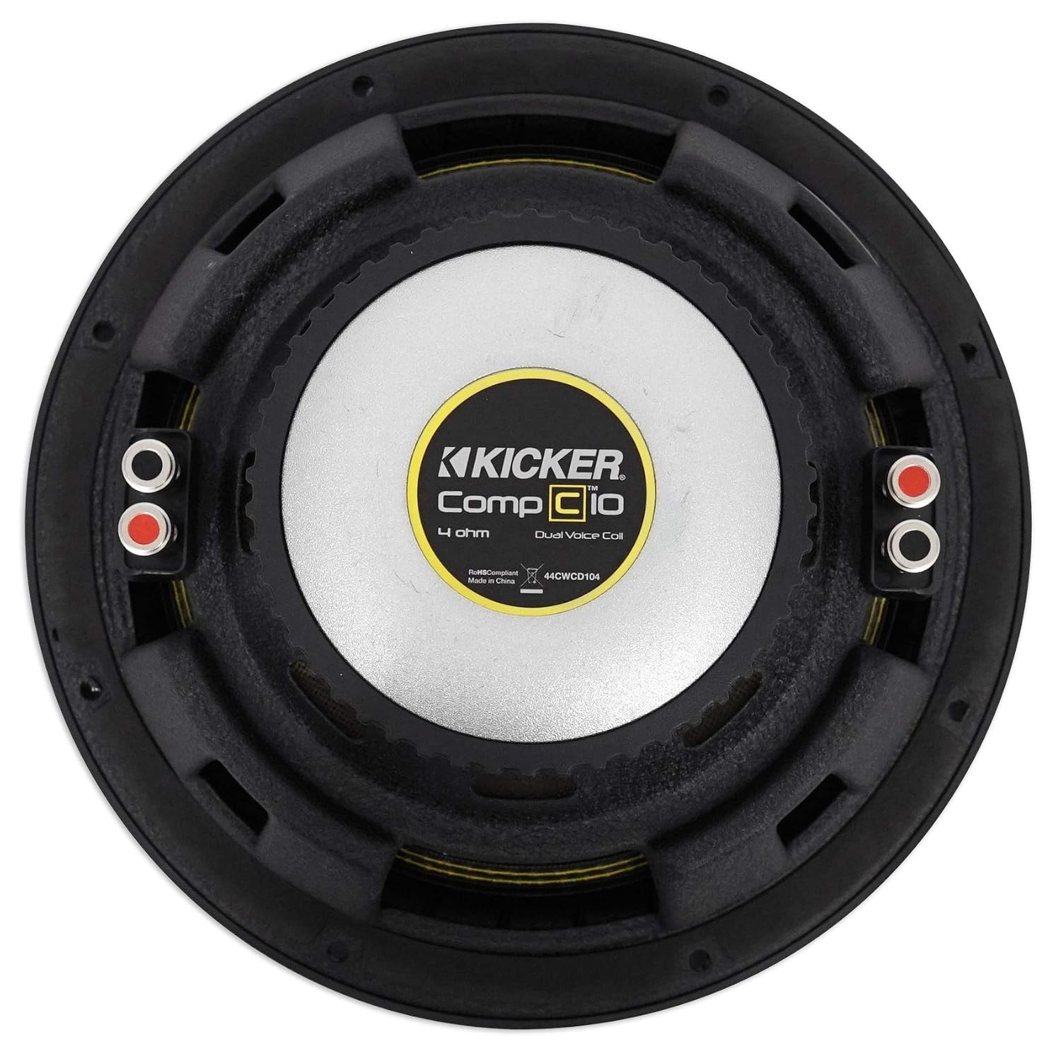 KICKER 44CWCD104 CompC 10" 500 Watt Dual 4-Ohm Car Audio Subwoofer Sub CWCD104