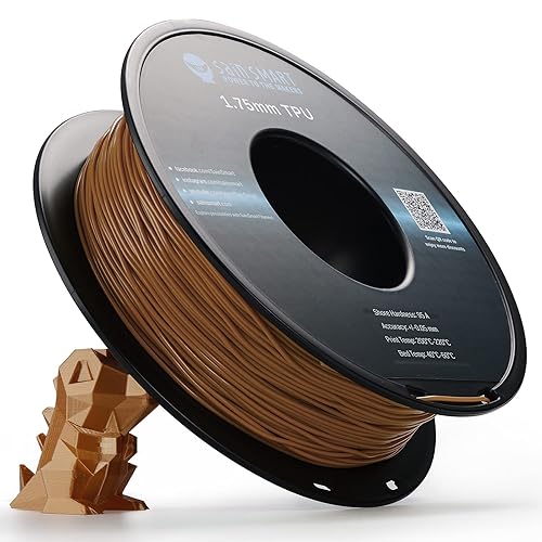 Vista 41 de Bobina de filamentos para impresoras 3D SainSmart, 0.06 pulgadas, flexible, TPU, 1,7 libras, Negro, 1