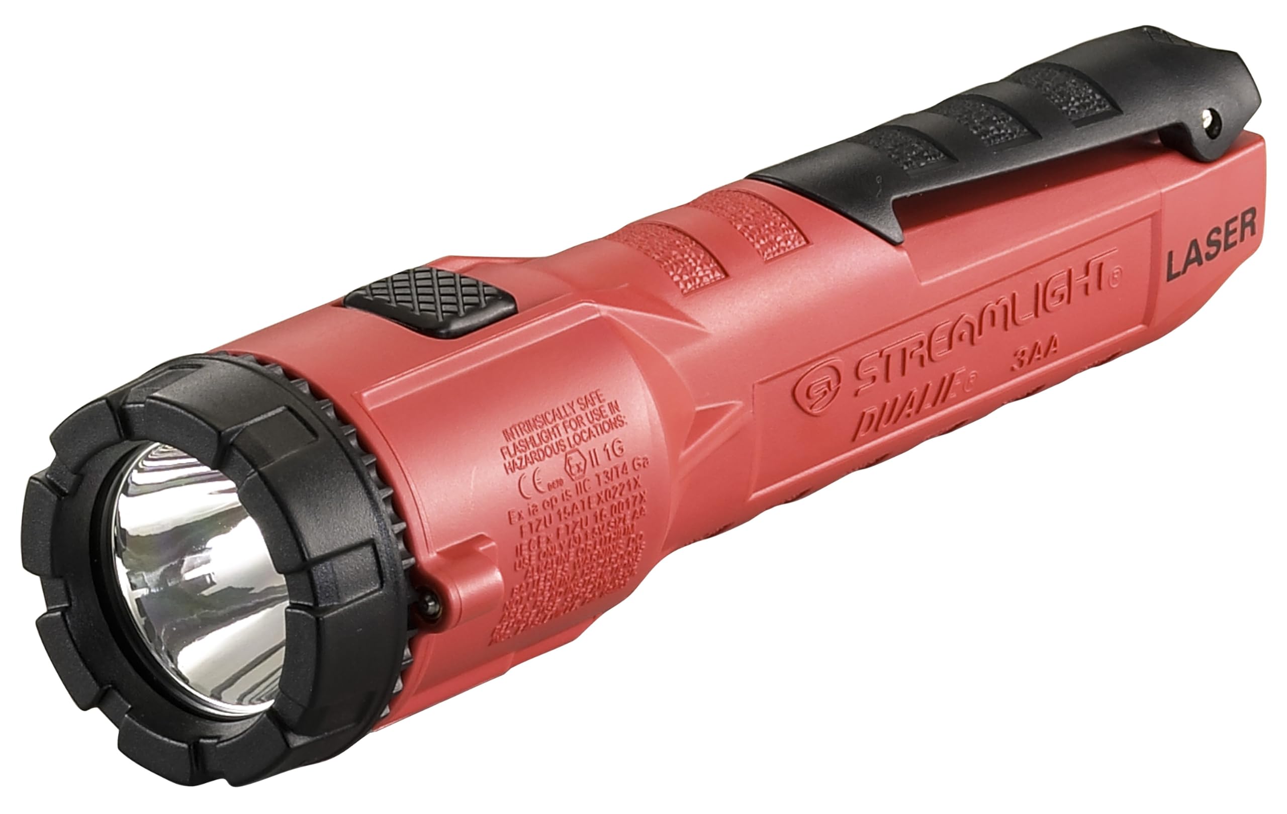 Streamlight 68765 Dualie 3AA LED Torch, 150 Lumens, 7700 Candela, ATEX Certified, Dual Beam Inspection and Work Lamp for Industrial and Safety, Orange